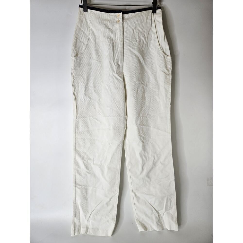 Tommy Hilfiger Womens Wide Leg Pants M Tommy Jeans Vtg Y2K White